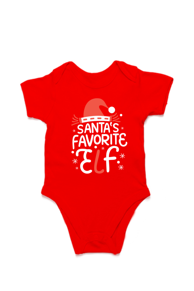 SANTAS FAV ELF CHRISTMAS ROMPERS FOR INFANTS : 0 TO 5 MONTHS