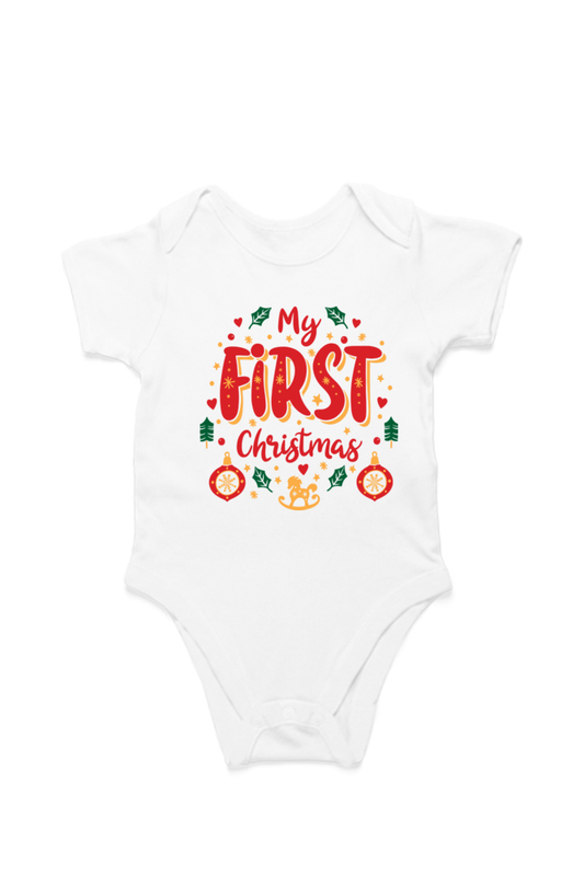 MY FIRST CHRISTMAS ROMPERS FOR INFANTS 0 TO 5 MONTHS