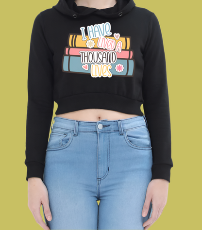 I Have Lived A Thousand Lives Crop Top with Hoddie for Women