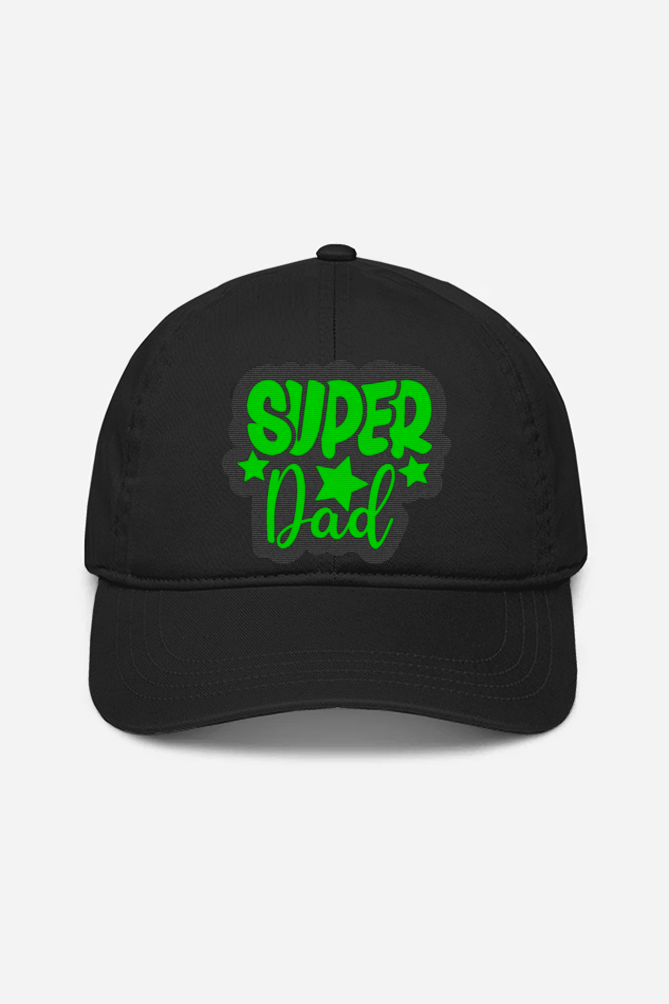 Cap Baseball Unisex Embroidery Super Dad Black