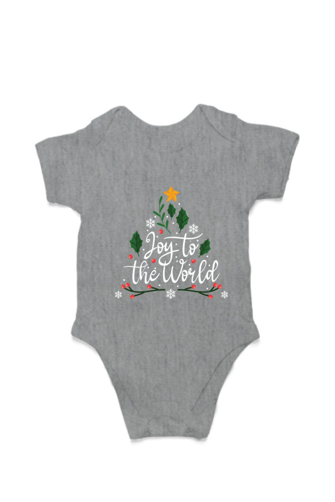 JOY TO THE WORLD CHRISTMAS ROMPERS FOR INFANTS UPTO 1 YEAR ( 0 TO 12 MONTHS)