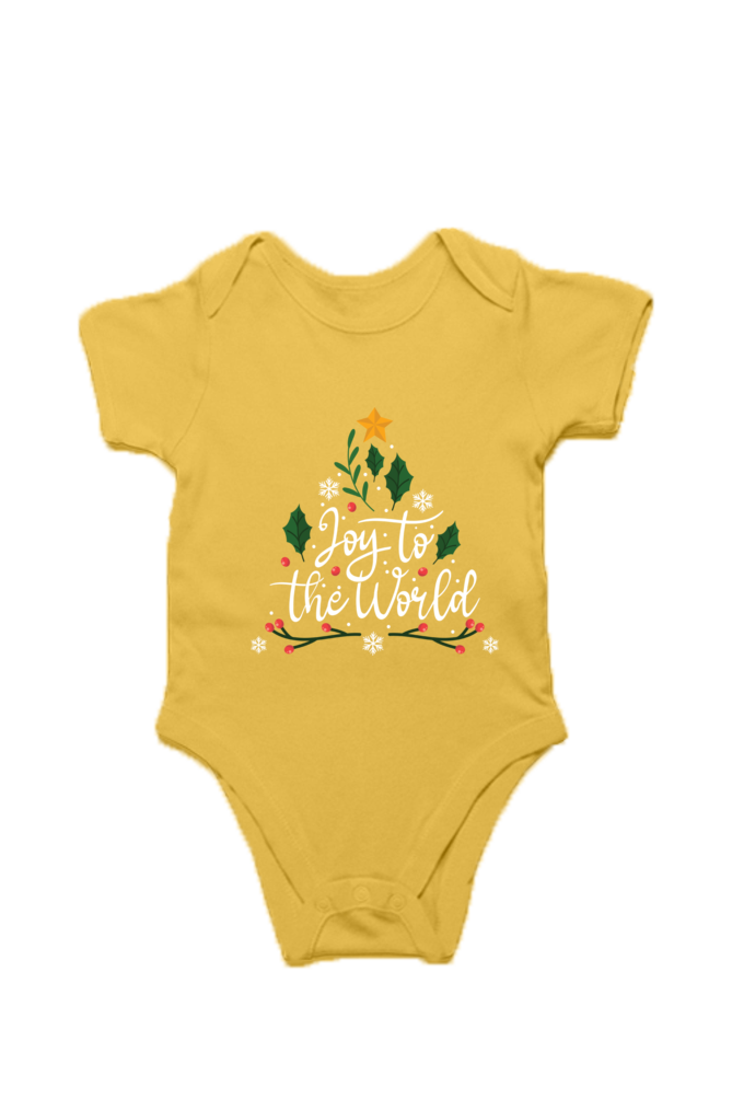 JOY TO THE WORLD CHRISTMAS ROMPERS FOR INFANTS UPTO 1 YEAR ( 0 TO 12 MONTHS)