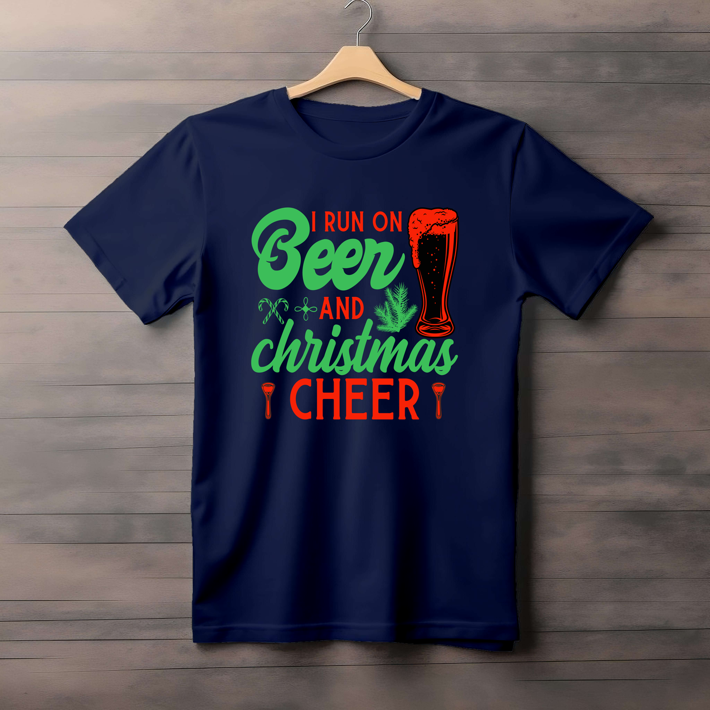 CHEERS CHRISTMAS THEMED CLASSIC T-SHIRT FOR MEN PLUS SIZED