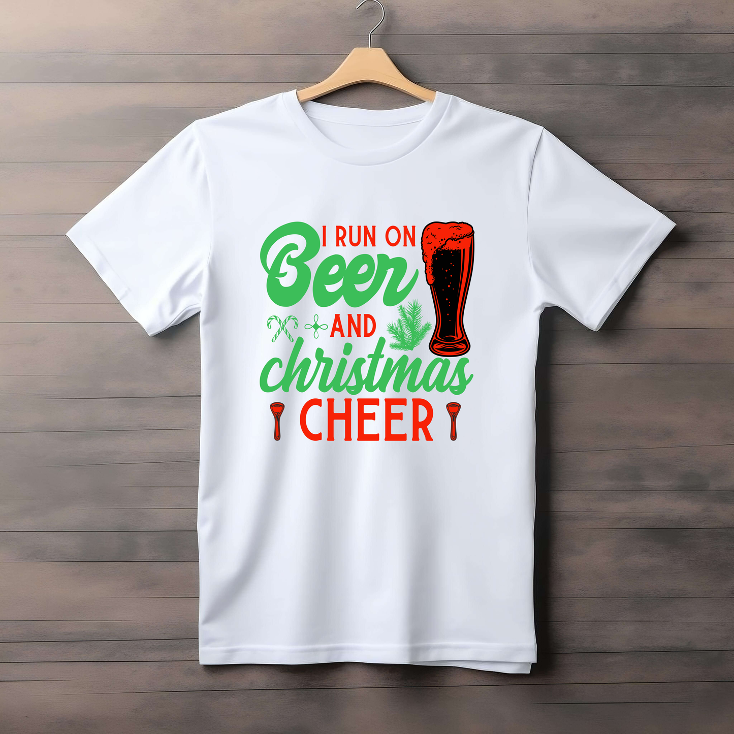 CHEERS CHRISTMAS THEMED CLASSIC T-SHIRT FOR MEN PLUS SIZED