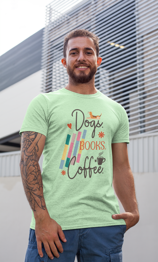 Dogs Books Coffee CLASSIC T-SHIRT FOR MEN