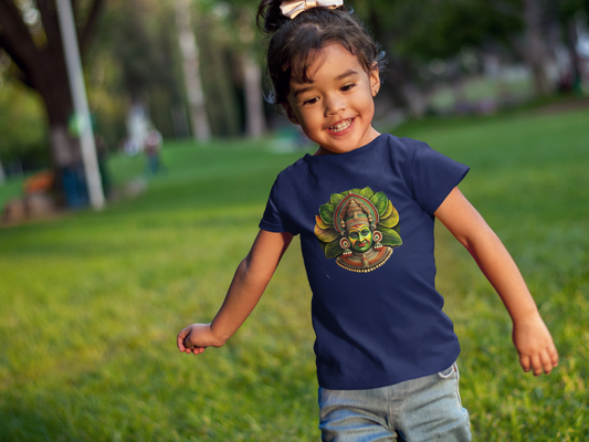 KATHAKALI ONAM DESIGN T-SHIRT FOR SMALL GIRLS/ TODDLERS 2 TO 4 YRS