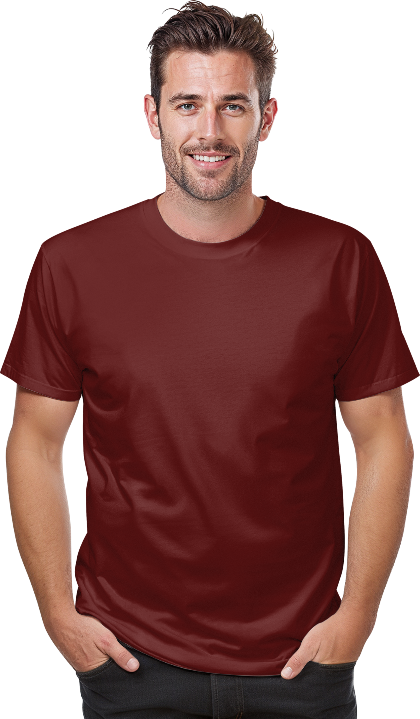 MENS PLAIN SUPIMA TSHIRT - MAROON