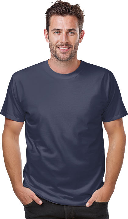 MENS PLAIN SUPIMA TSHIRT - NAVY BLUE