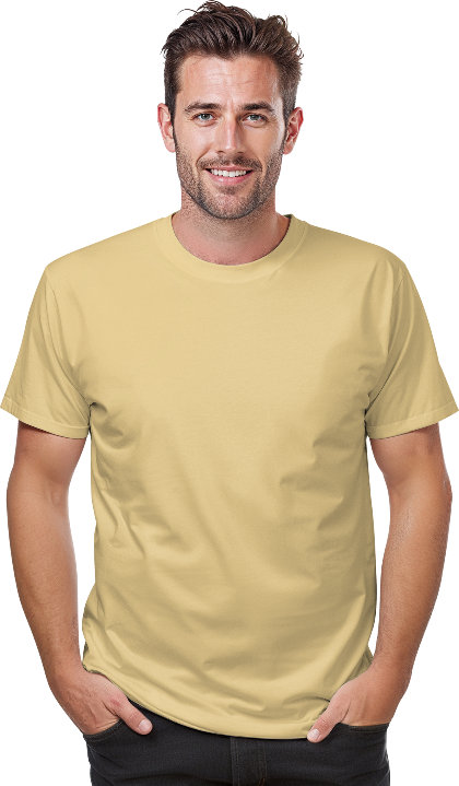 MENS PLAIN SUPIMA TSHIRT - BEIGE