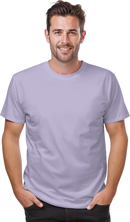 MENS PLAIN SUPIMA TSHIRT - LAVENDER