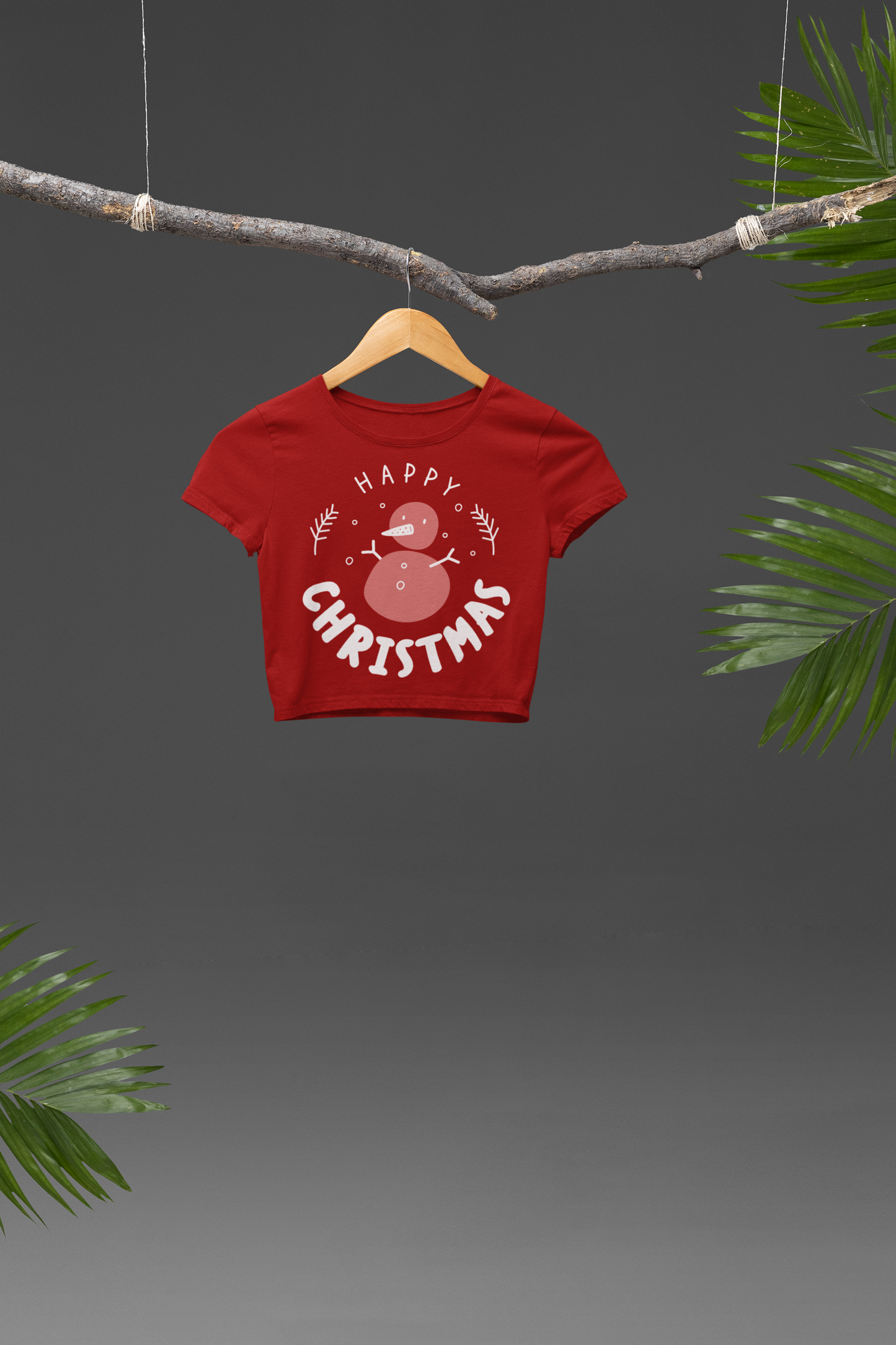 MERRY CHRISTMAS CROP TOP FOR WOMEN