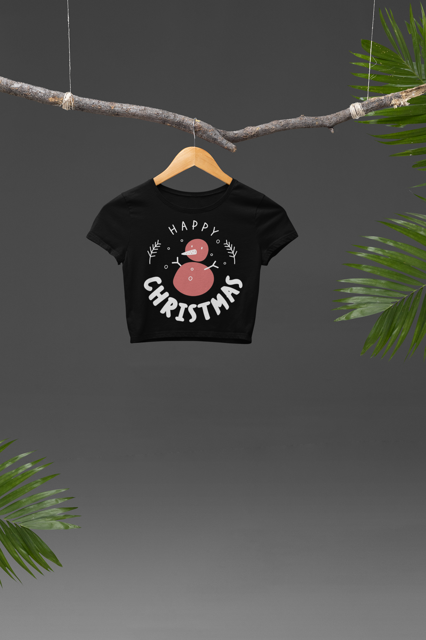 MERRY CHRISTMAS CROP TOP FOR WOMEN