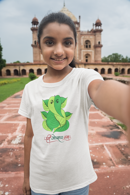 GREEN GANESH T-SHIRT FOR GIRLS 2 YRS TO 13YRS