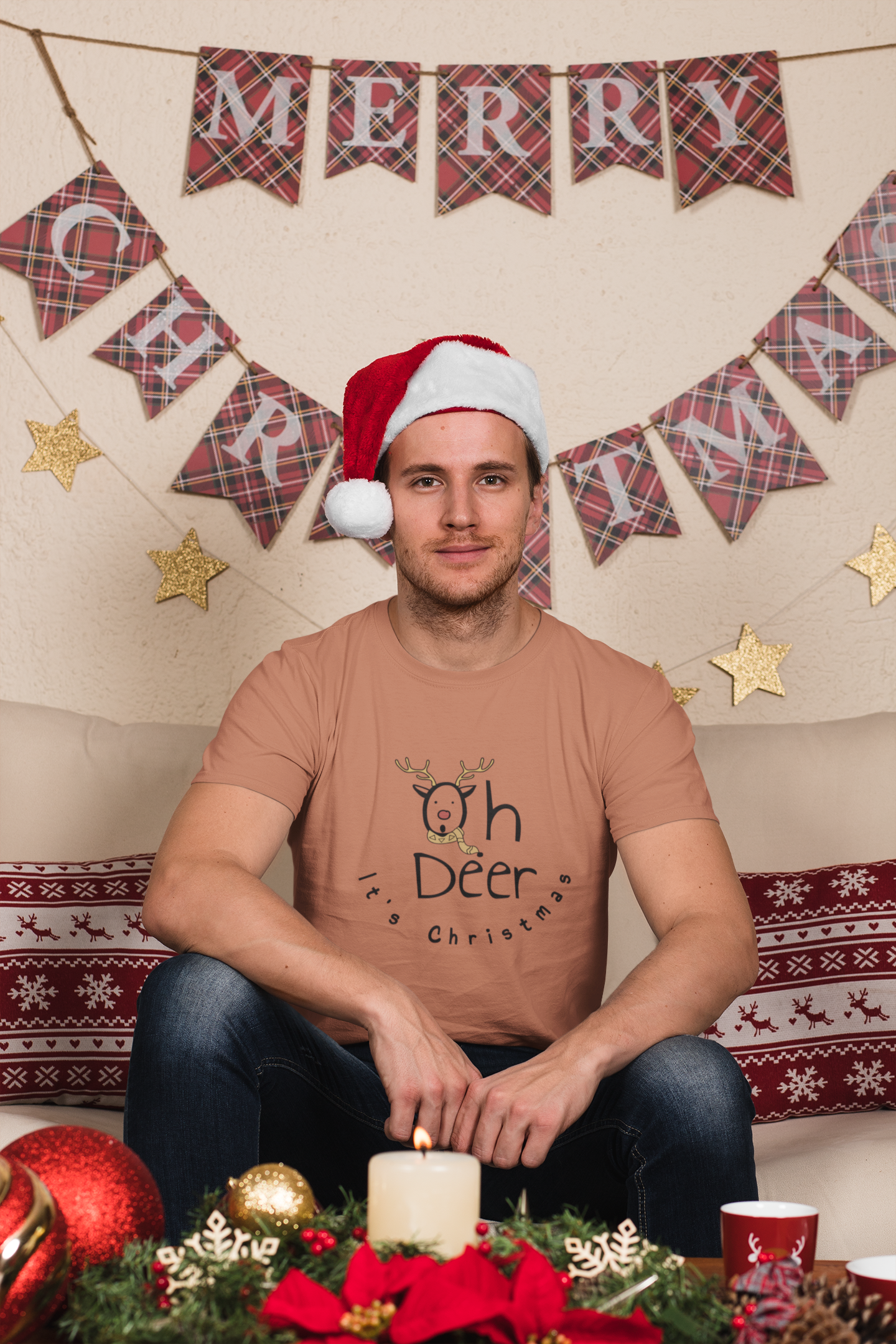 OH DEER! CHRISTMAS THEMED CLASSIC T-SHIRT FOR MEN